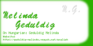 melinda geduldig business card